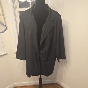 Sag Harbor Stretch Black Blazer Women's Plus Size 20W Career Separate